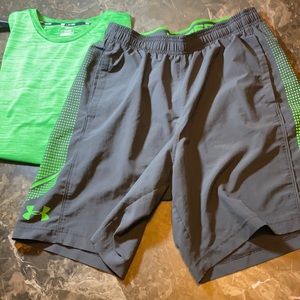 Under armour Heat gear shorts w/ matching tee-Med